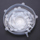 TAMPA MÁGICA DE SILICONE - REUTILIZÁVEL 6 pcs